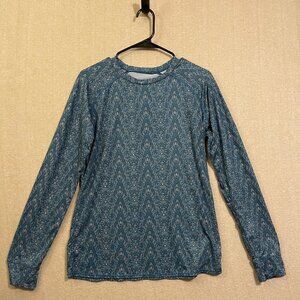 Warm Essentials Top Men's Large Teal Long Sleeve